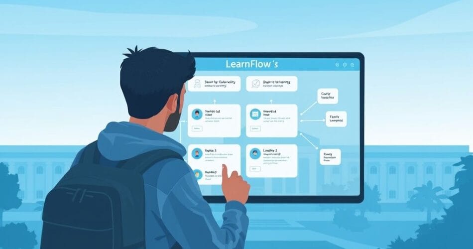 مسارات تعليمية ذكية في LearnFlow للتعلم التكيفي.