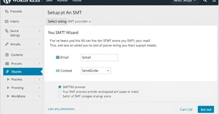 واجهة معالج إعداد WP Mail SMTP في ووردبريس تُظهر خيارات مزودي SMTP.