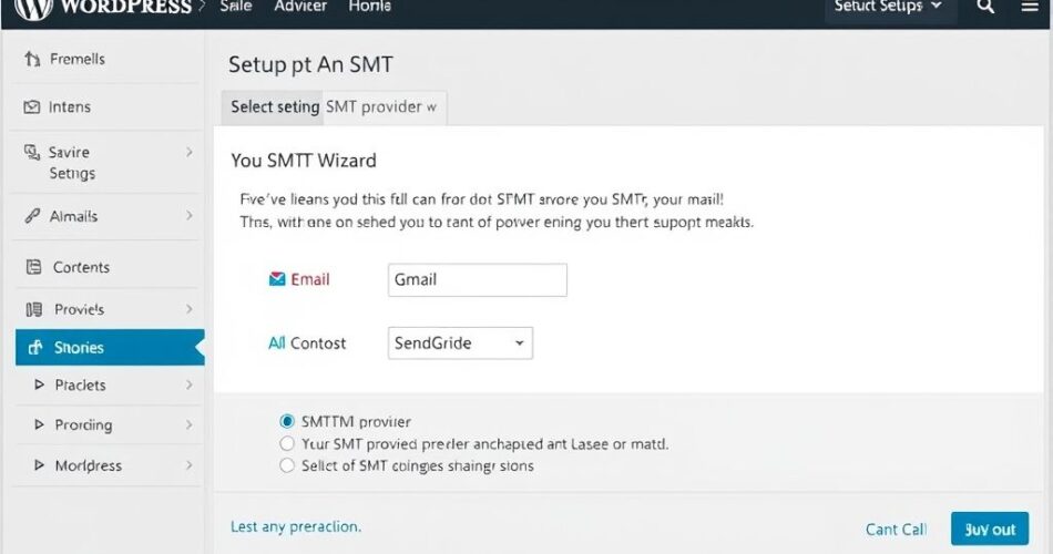 واجهة معالج إعداد WP Mail SMTP في ووردبريس تُظهر خيارات مزودي SMTP.