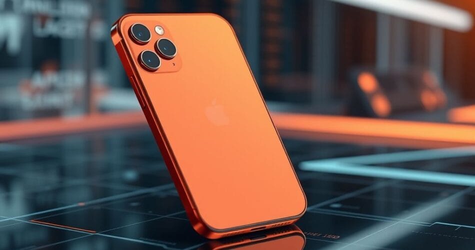 آيفون 17 يعرض ميزات iOS 26 الذكية على شاشة كبيرة.