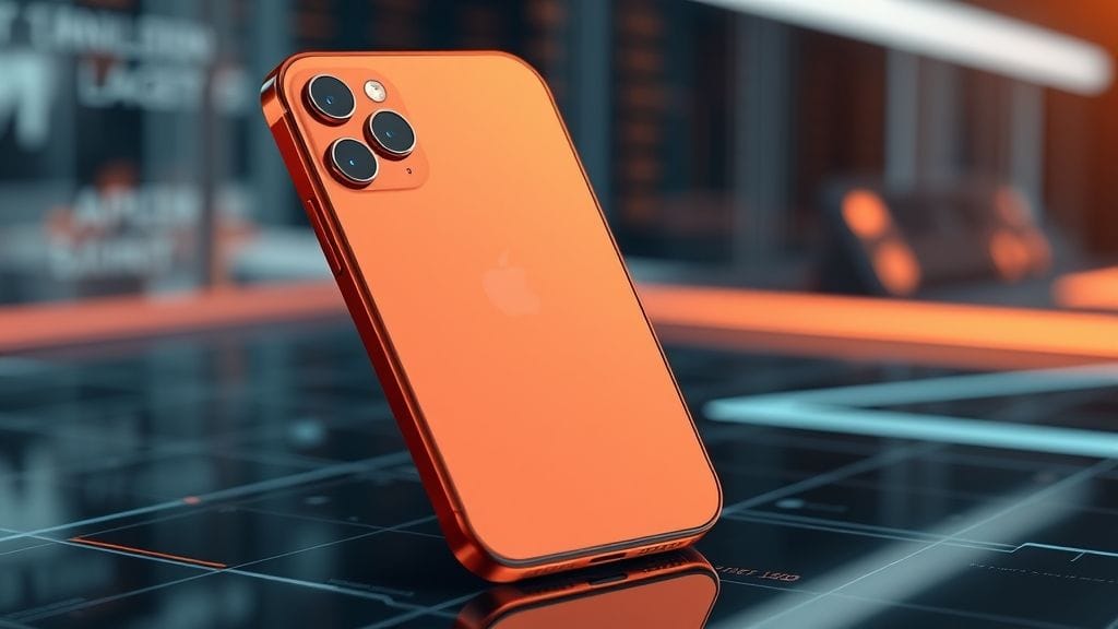 آيفون 17 يعرض ميزات iOS 26 الذكية على شاشة كبيرة.