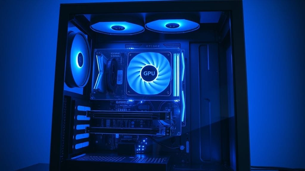 علبة Teenage Engineering Computer-2 الشفافة مع GPU فوق اللوحة الأم