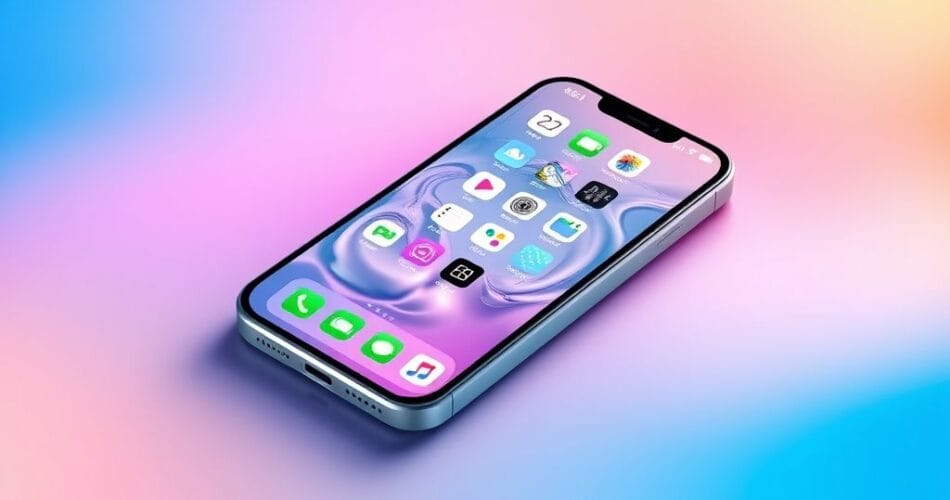 تصميم Liquid Glass في iOS 26 على iPhone