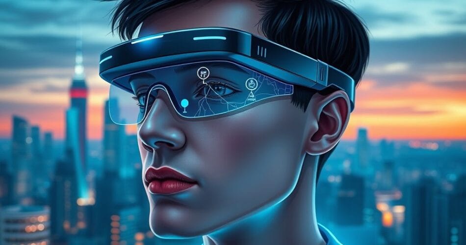 نظارات ميتا هايبر نوفا في وضع الواقع المعزز.