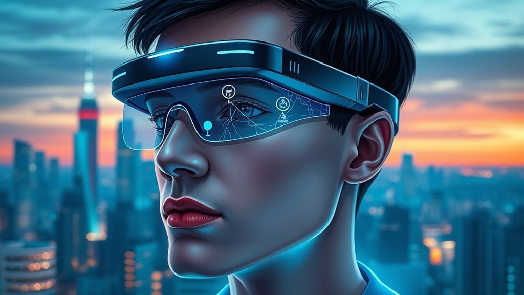 نظارات ميتا هايبر نوفا في وضع الواقع المعزز.