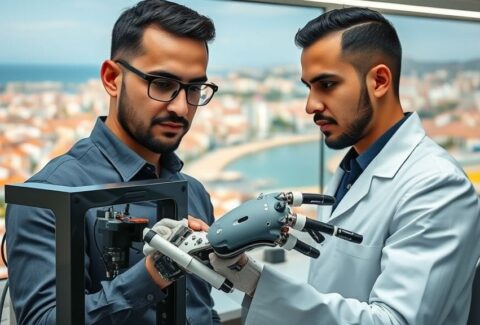 مهندس يجمع أطراف صناعية بالذكاء الاصطناعي في تونس.