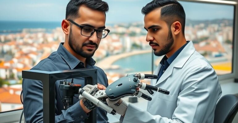 مهندس يجمع أطراف صناعية بالذكاء الاصطناعي في تونس.