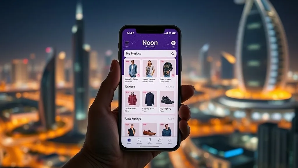 واجهة تطبيق نون تُظهر توصيات مخصصة باستخدام الذكاء الاصطناعي.