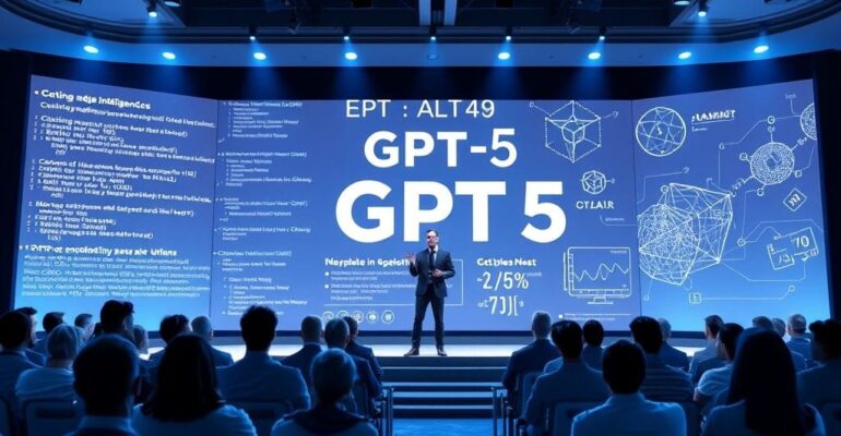 سام ألتمان يعلن تحديث GPT-5 في حدث OpenAI.