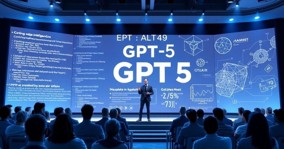 سام ألتمان يعلن تحديث GPT-5 في حدث OpenAI.