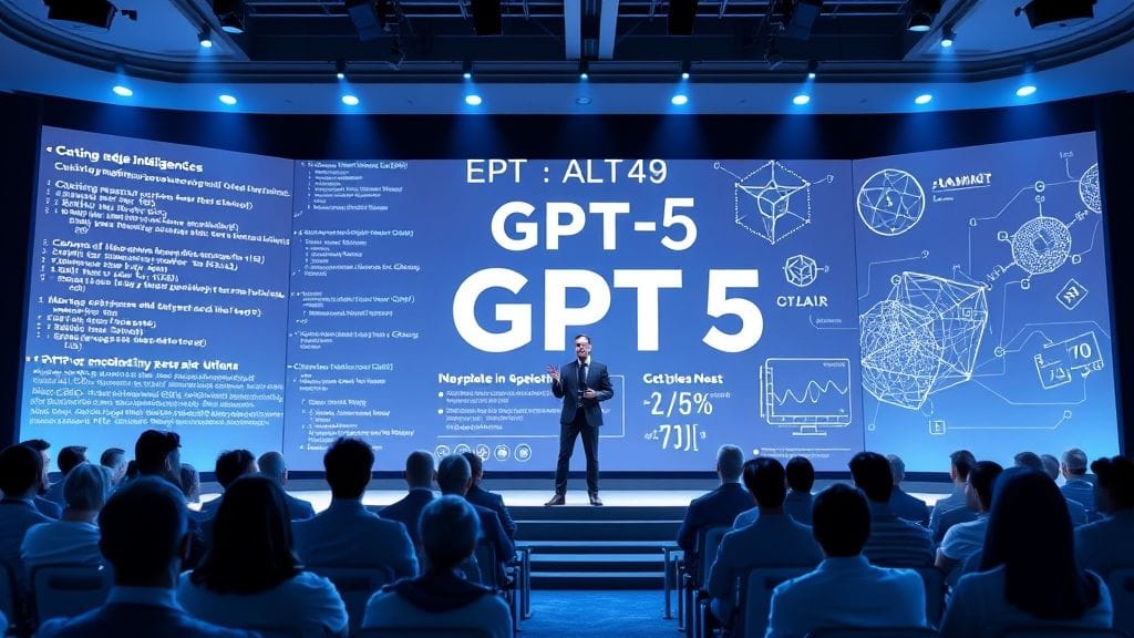 سام ألتمان يعلن تحديث GPT-5 في حدث OpenAI.