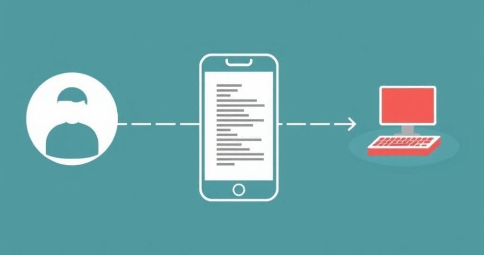 مخطط يُظهر تسرب البيانات من هاتف مخترق إلى خادم خبيث