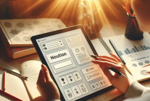 لوحة تحكم Notion لإدارة الدروس والمهام.