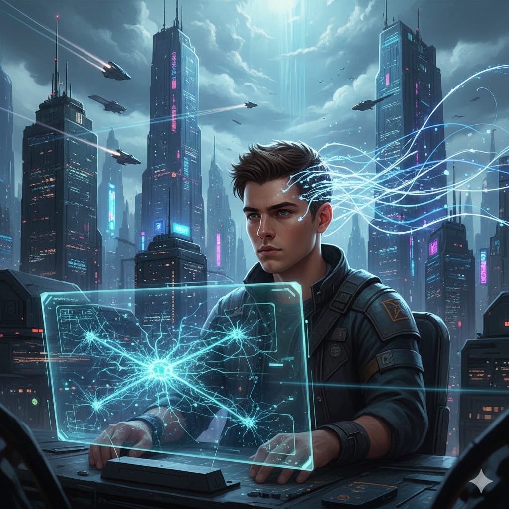 صورة فنية للتعلم بالذكاء الاصطناعي في 2025، رمز للشخصنة التعليمية.